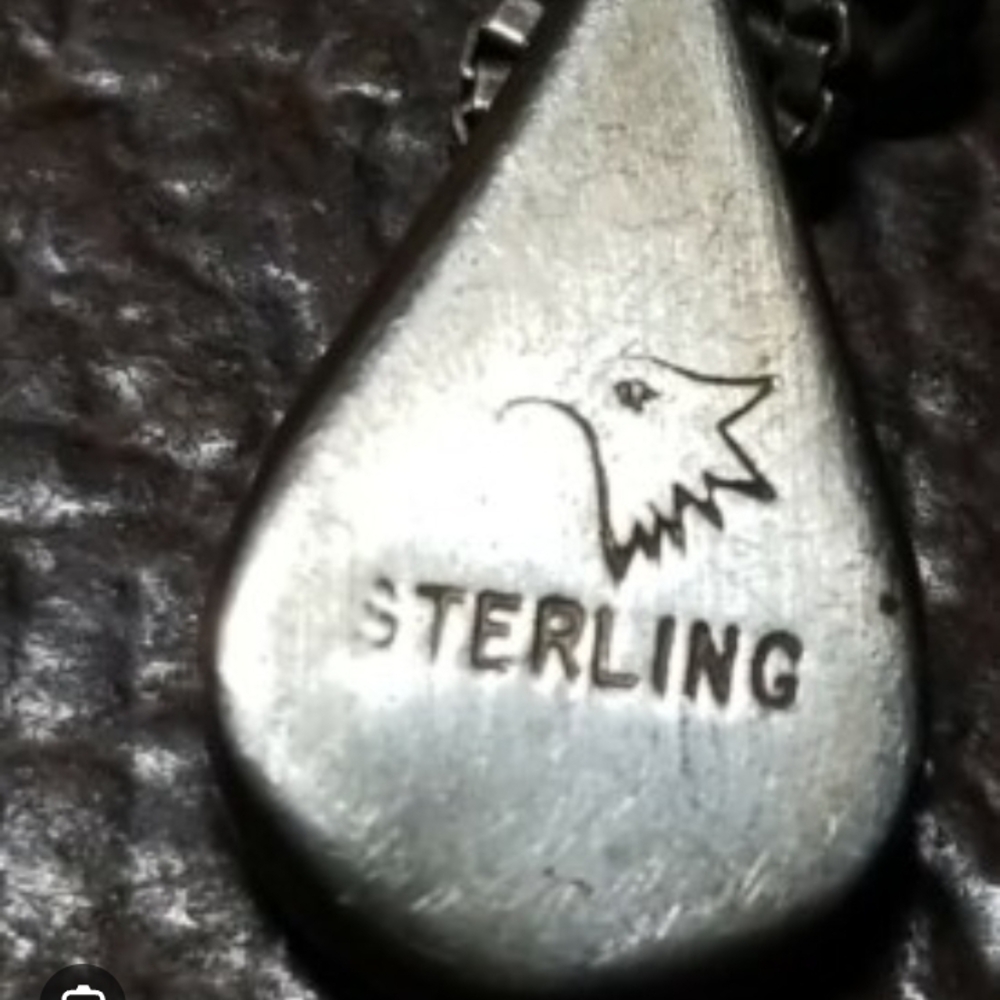 Vintage Native Silver Teardrop Earrings - Picture 6 of 6